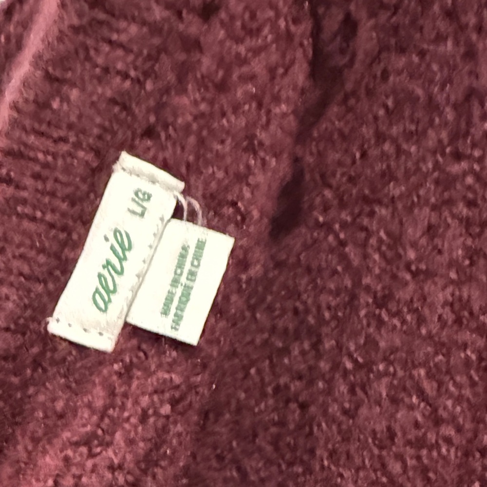 Aerie Backless Burgundy Sweater Dress - Picture 2 of 5